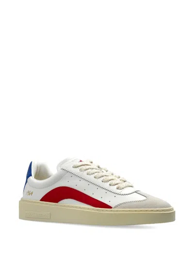 Dsquared2 Logo-detail Leather Sneakers In Multi