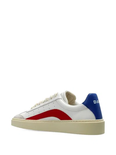 Dsquared2 Logo-detail Leather Sneakers In Multi