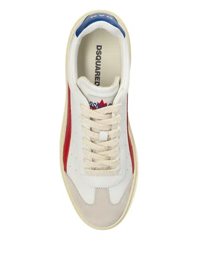 Dsquared2 Logo-detail Leather Sneakers In Multi