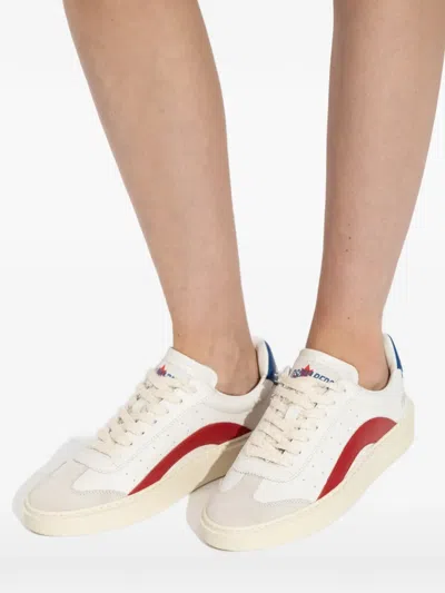 Dsquared2 Logo-detail Leather Sneakers In Multi