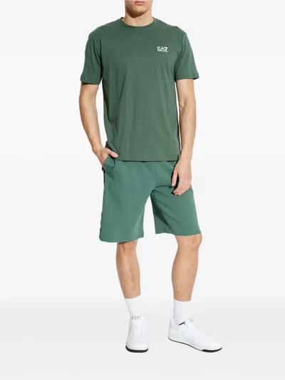 Ea7 Logo T-shirt In Green