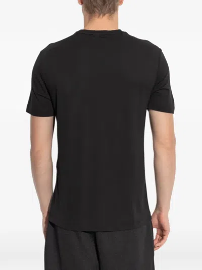 Ea7 Logo-patch T-shirt In Black