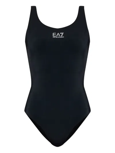Ea7 Logo Swimsuit In Black