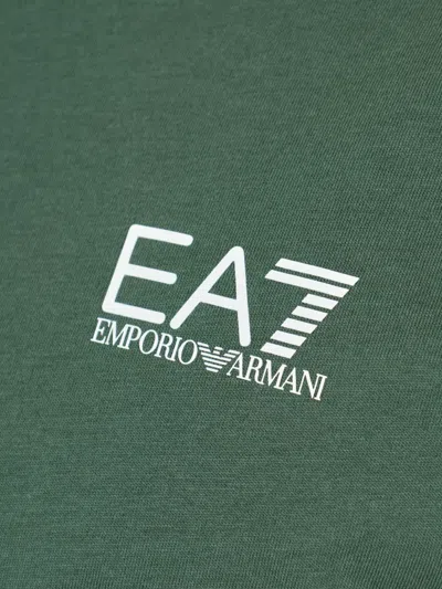 Ea7 Logo T-shirt In Green