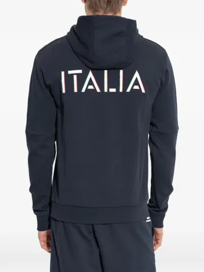 Ea7 Logo Hoodie In Black