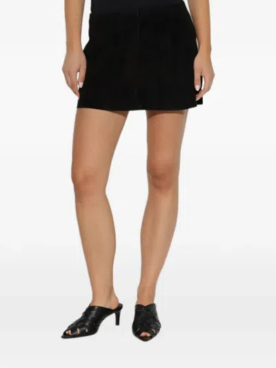 By Malene Birger Nola Suede Mini Skirt In Black