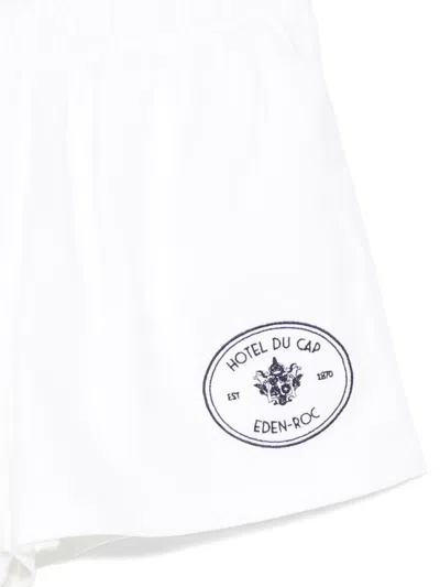 Sporty And Rich X Hotel Du Cap Eden Roc Eden Crest Logo-embroidered Trousers In White
