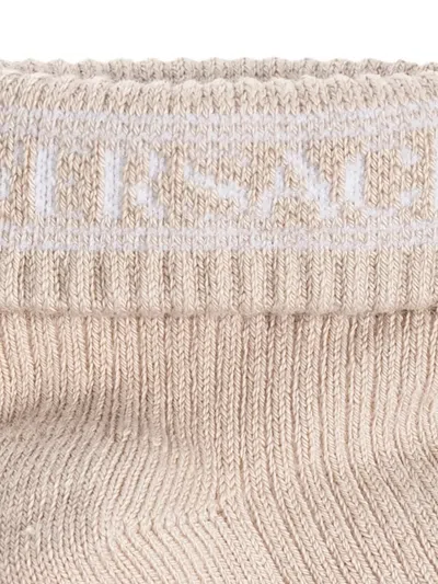 Versace Medusa Logo Socks In Neutral