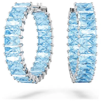 Swarovski Matrix Women's Earring In Blue