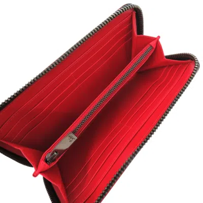 Pre-owned Christian Louboutin Gold Silver Brown Leather Long Wallet (bi-fold) ()