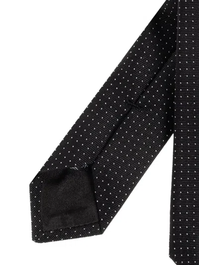 Giorgio Armani Dotted Tie In Blue
