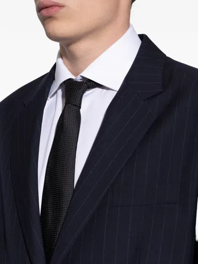 Giorgio Armani Dotted Tie In Blue