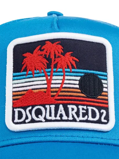 Dsquared2 Patch-detail Baseball Cap In Blue