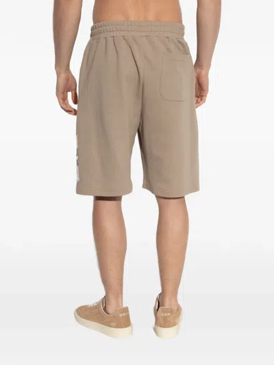 Ea7 Logo Track Shorts In Neutral