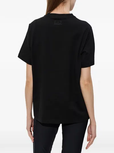 Ea7 Logo Graphic T-shirt In Black