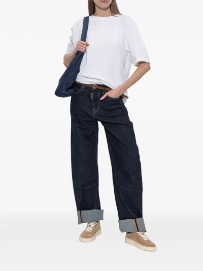 Dsquared2 Logo-embroidered T-shirt In White