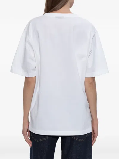 Dsquared2 Logo-embroidered T-shirt In White