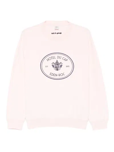 Sporty And Rich Graphic Print Sweatshirt In Pink
