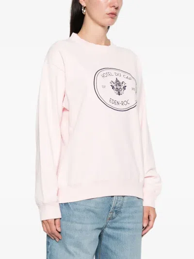 Sporty And Rich Graphic Print Sweatshirt In Pink