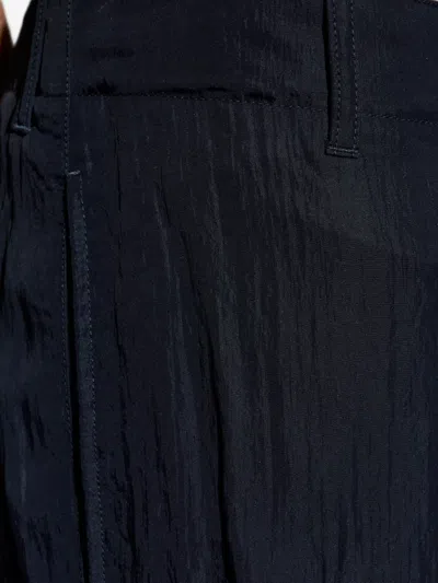 Giorgio Armani Textured Trousers In Blue