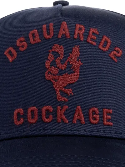 Dsquared2 Embroidered Baseball Cap In Blue