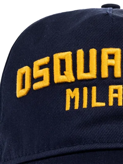 Dsquared2 Embroidered Baseball Cap In Blue