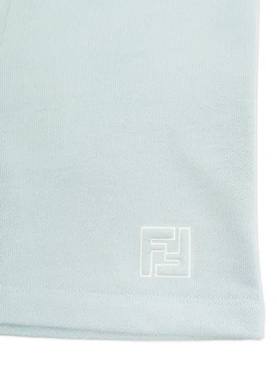 Fendi Logo Shorts In Blue