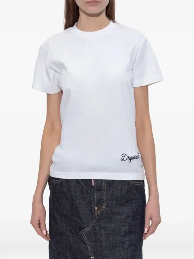 Dsquared2 Round-neck T-shirt In White