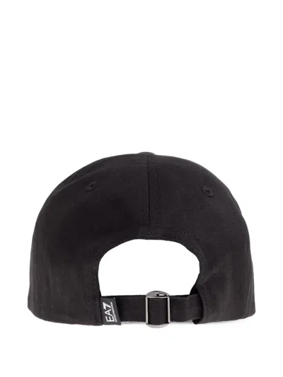 Ea7 Logo Embroidered Cap Hat In Black