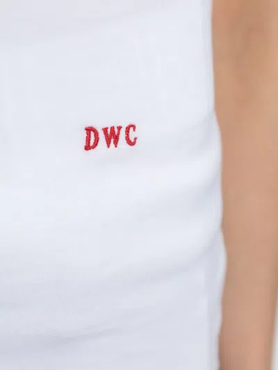 Dsquared2 Embroidered Racerback Ttank Top In White