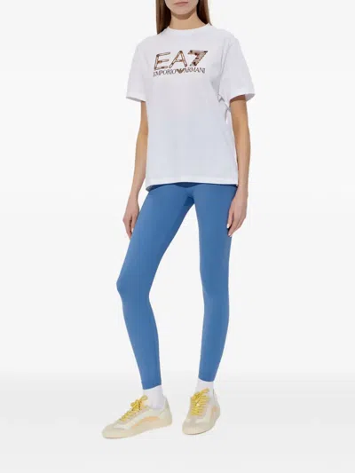 Ea7 Logo T-shirt In White