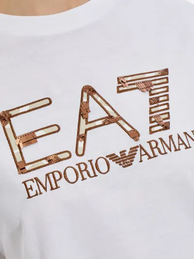 Ea7 Logo T-shirt In White