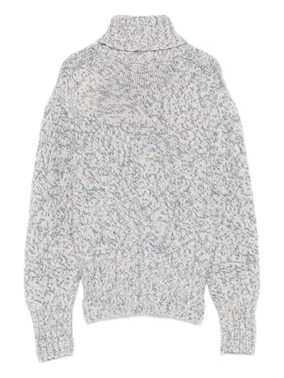 Fedeli Turtleneck Sweater In Silver