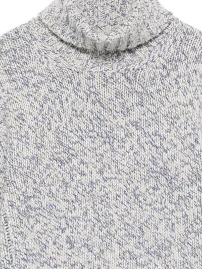 Fedeli Turtleneck Sweater In Silver