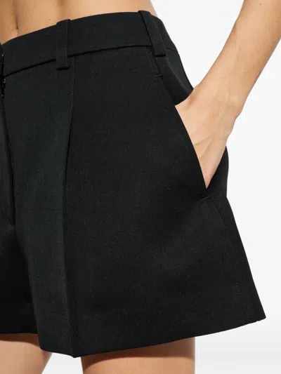 Givenchy Wool Bermuda Shorts Front Pleats Belt Loops In Black