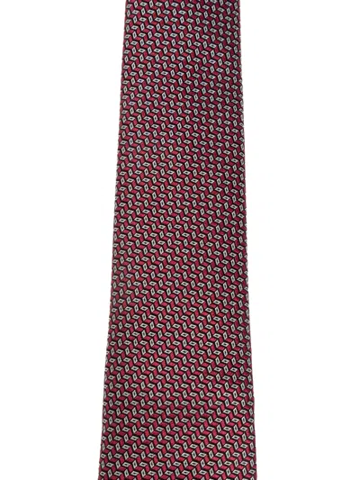 Giorgio Armani Patterned Tie In Red