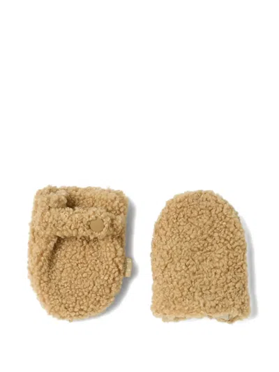 Il Gufo Sherpa Mittens In Brown