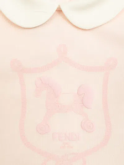 Fendi Peter Pan-collar Babygrow Set In Multi