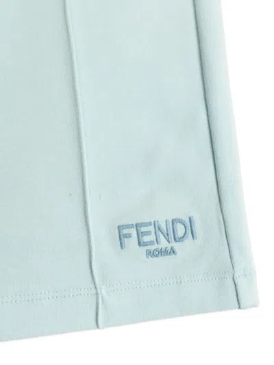 Fendi Drawstring-fastening Logo-detail Track Pants In Blue
