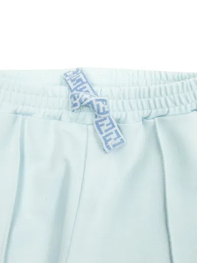 Fendi Drawstring-fastening Logo-detail Track Pants In Blue