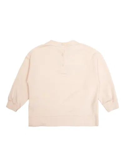 Fendi Logo-embroidered Sweatshirt In Neutral