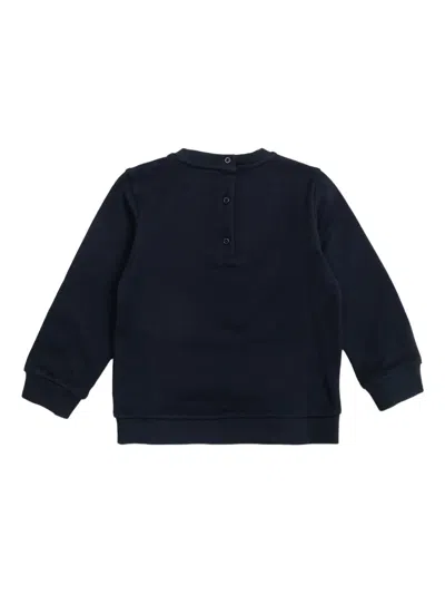 Fendi Long-sleeve Crew-neck Sweater In Blue