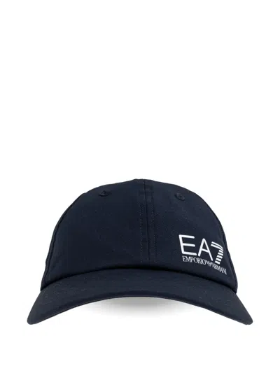 Ea7 Logo Baseball Cap In Blue
