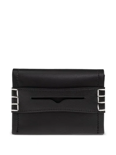 Jw Anderson Leather Loafer Cardholder In Black
