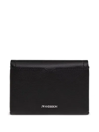 Jw Anderson Leather Loafer Cardholder In Black