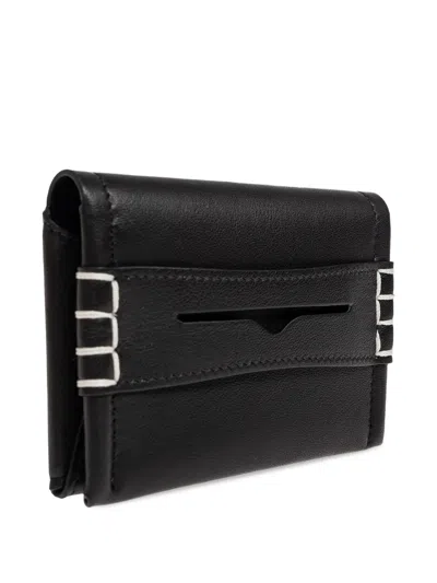 Jw Anderson Leather Loafer Cardholder In Black