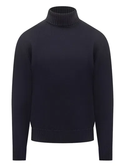 Filippo De Laurentiis Turtleneck Sweater In Blue