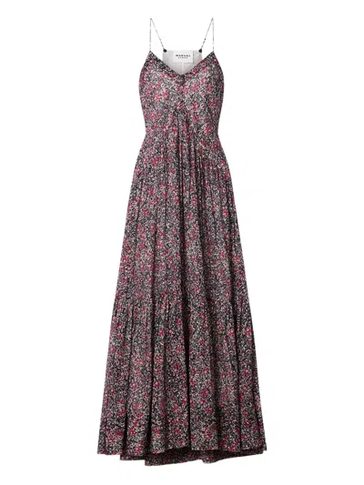Isabel Marant Étoile Sabbba Floral-patterm Midi Dress In Multi