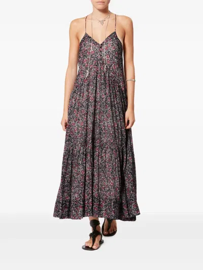 Isabel Marant Étoile Sabbba Floral-patterm Midi Dress In Multi