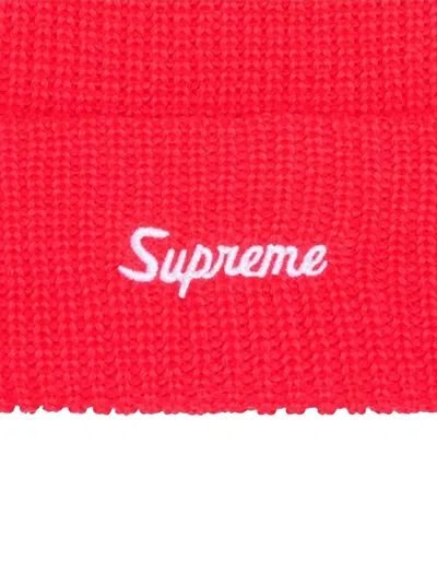 Supreme Loose Gauge Beanie Hat In Red